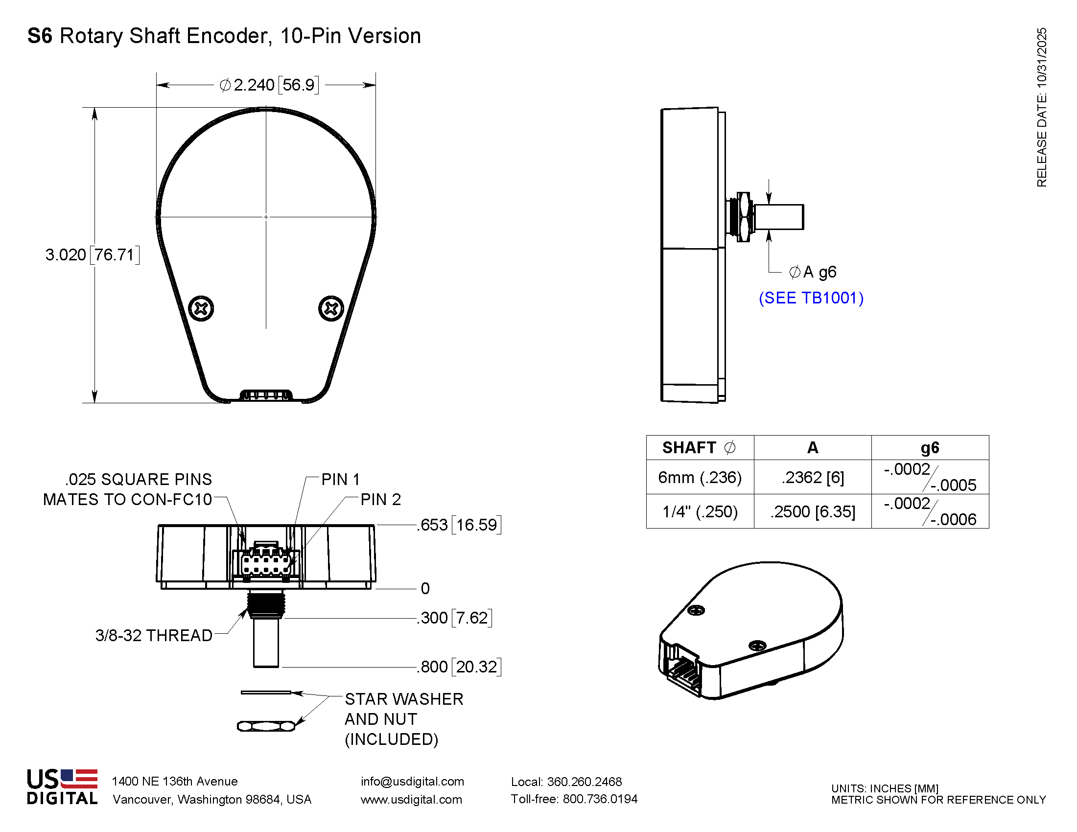S6 Mechdrawing 10Pin Mechanical Drawing